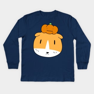 Little Pumpkin Guinea Pig Face Kids Long Sleeve T-Shirt